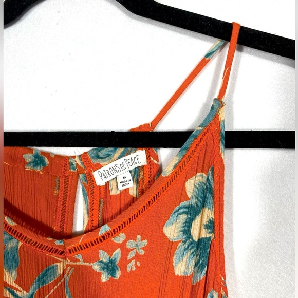 Patrons Of Peace Floral Maxi Dress - Orange and Blue size medium - Picture 5 of 13